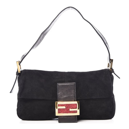 Fendi Suede Baguette Black 1 of 9