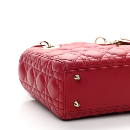 Christian Dior Lambskin Cannage Small My ABCDior Lady Dior Red 8 of 9