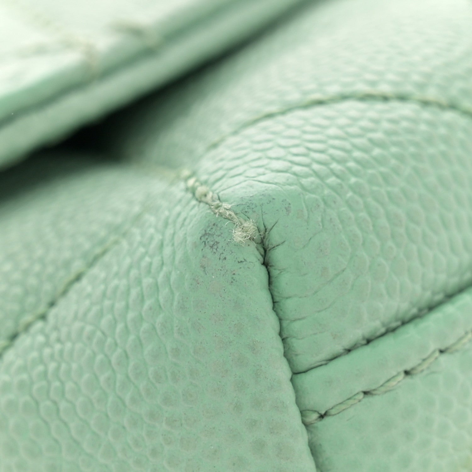 Chanel Caviar Quilted Extra Mini Coco Chain Handle Flap Light Green 12 of 12