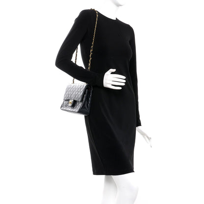 Chanel Lambskin Quilted Medium Double Flap Navy 2 of 12