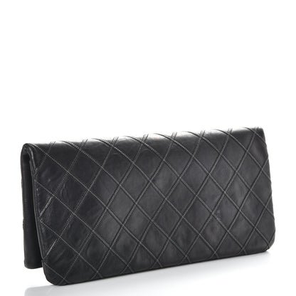 Chanel Calfskin Stitched Thin City Clutch Black 3 of 8