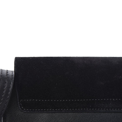 Chloe Suede Calfskin Small Faye Shoulder Bag Black 17 of 19