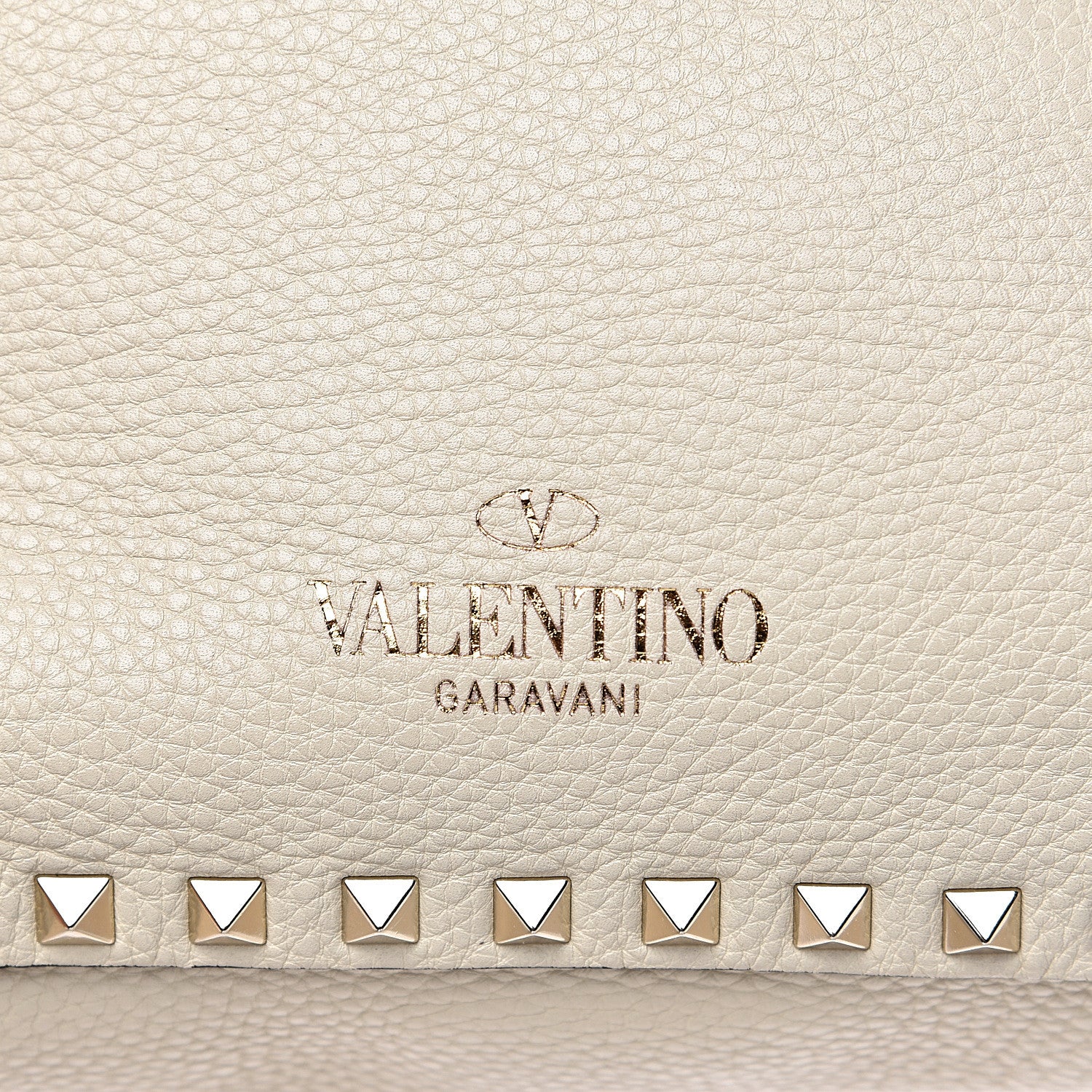 Valentino Garavani Pebbled Calfskin Small Rockstud Flip-Lock Messenger Bag Light Ivory 8 of 8