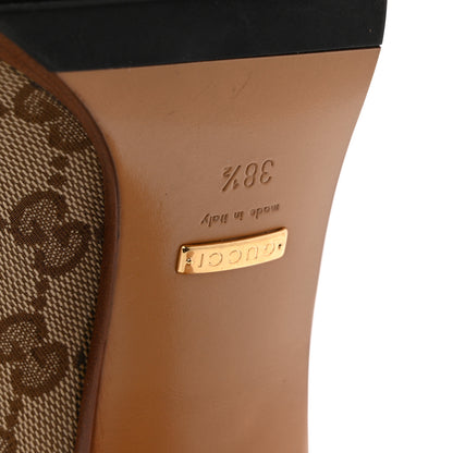 Gucci Monogram Over the Knee Boots 38.5 Beige Ebony 6 of 9