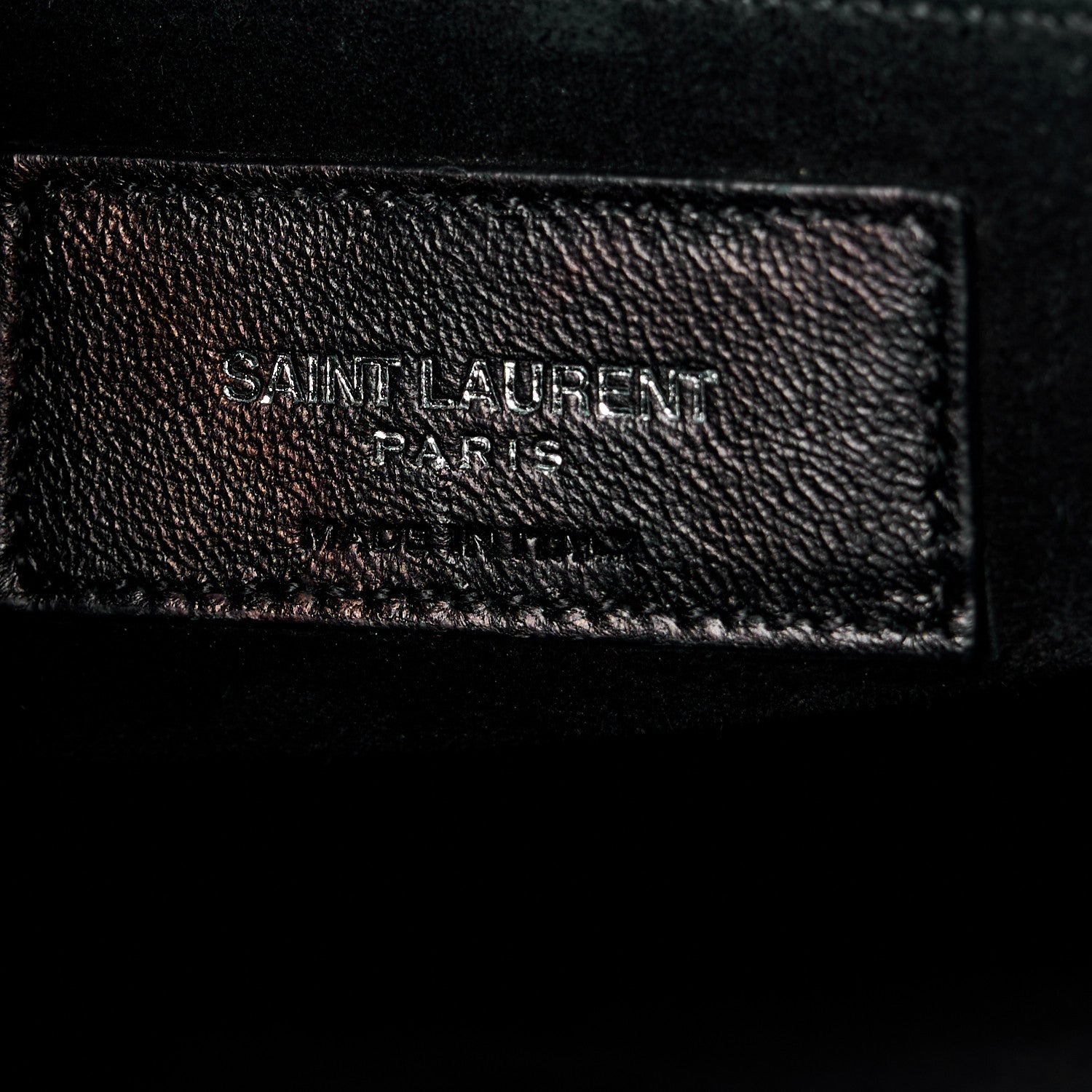 Saint Laurent Calfskin Crocodile Embossed Small Supple Sac de Jour Black 6 of 11