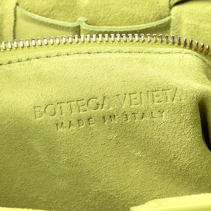 Bottega Veneta Suede Maxi Intrecciato Padded Chain Cassette Crossbody Bag Kiwi 6 of 8