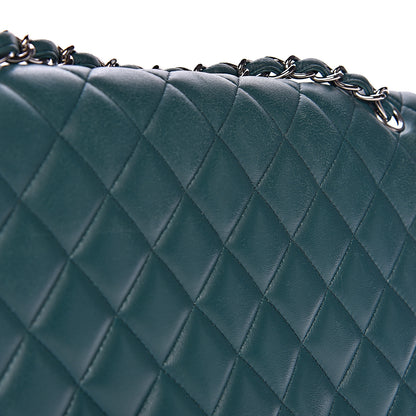 Chanel Lambskin Quilted Maxi Single Flap Turquoise 8 of 18