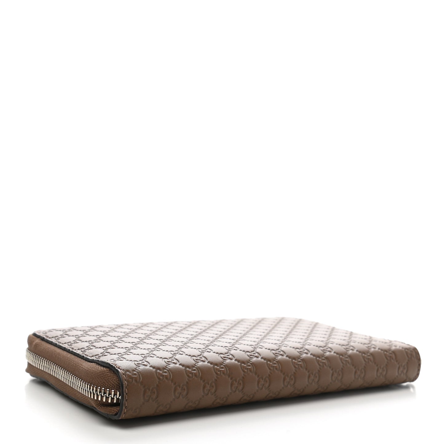 Microguccissima Large Zip Around Organizer Wallet Acero