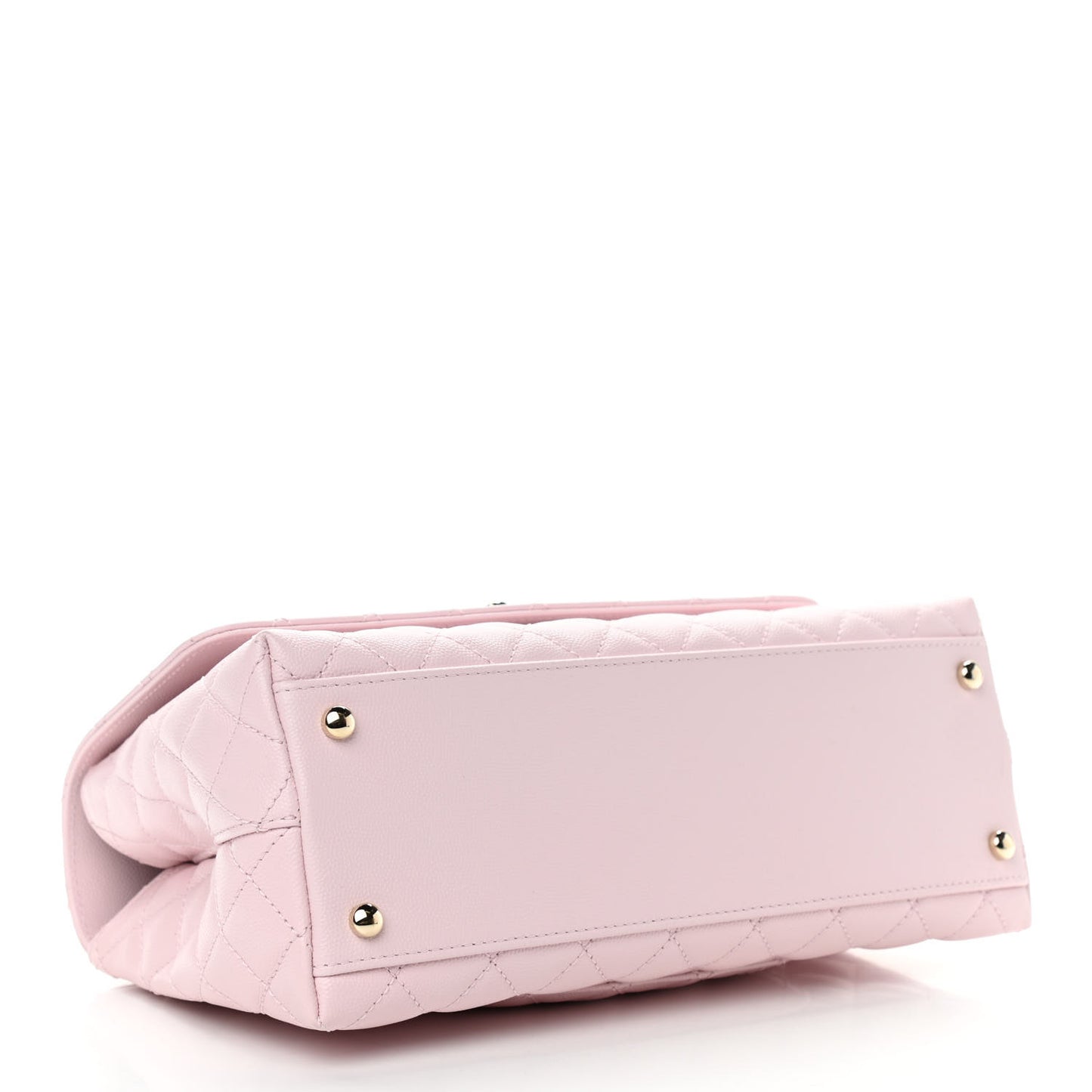 Caviar Quilted Small Coco Handle Flap Light Pink