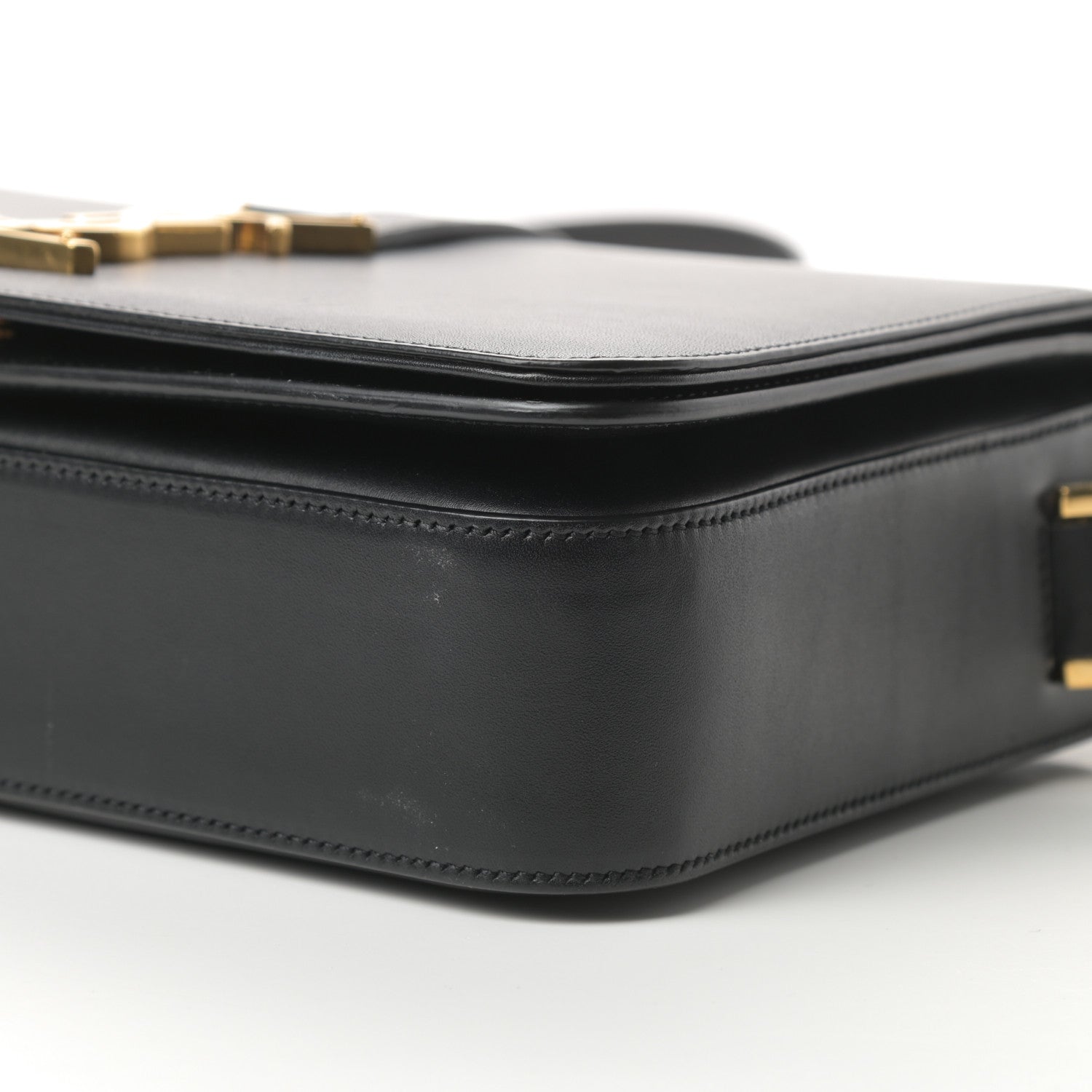 Saint Laurent Smooth Calfskin Medium Classic Monogram Universite Bag Black 10 of 19