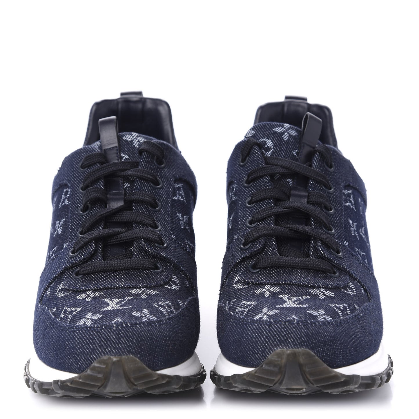 Denim Monogram Run Away Sneakers 39 Blue