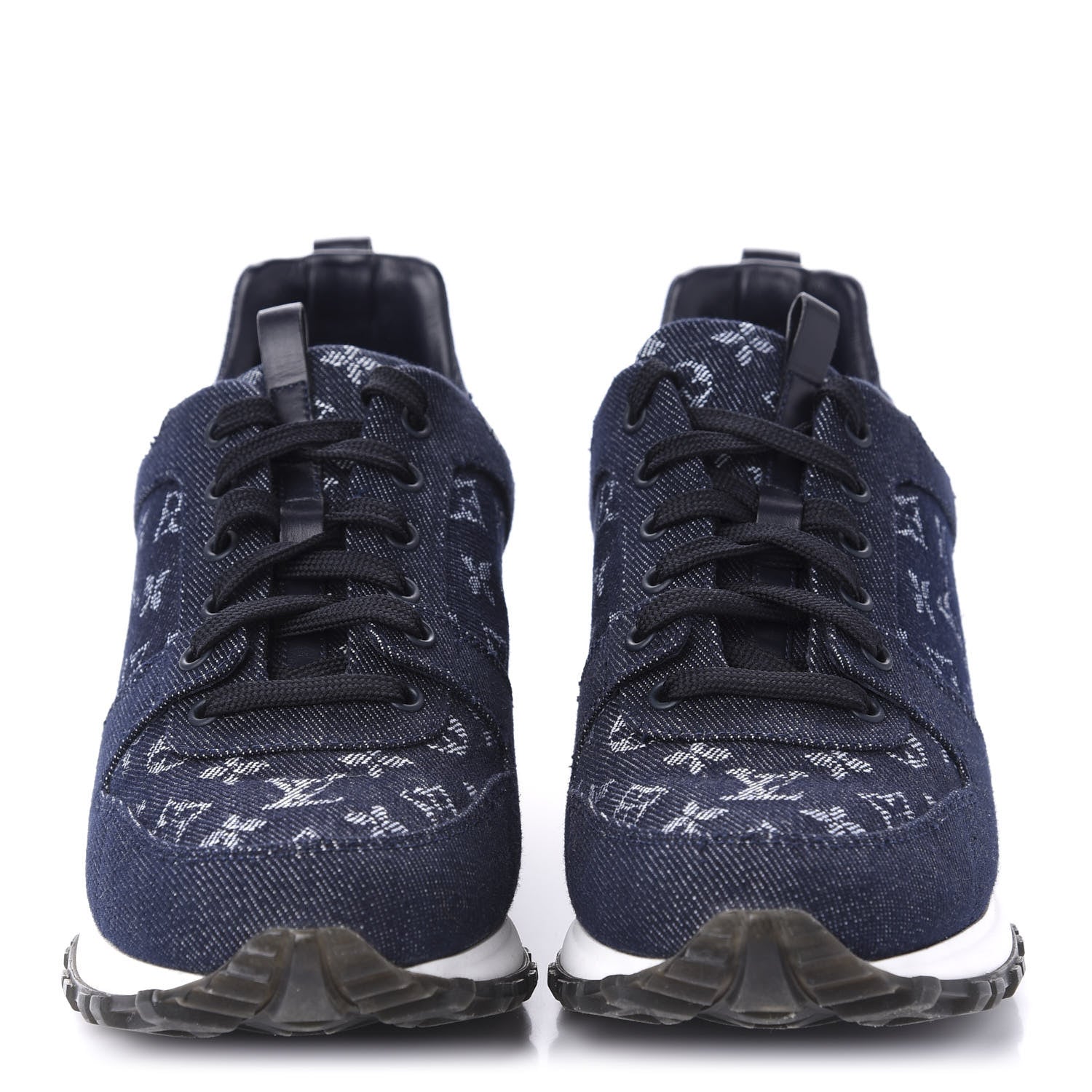 Louis Vuitton Denim Monogram Run Away Sneakers 39 Blue 2 of 9