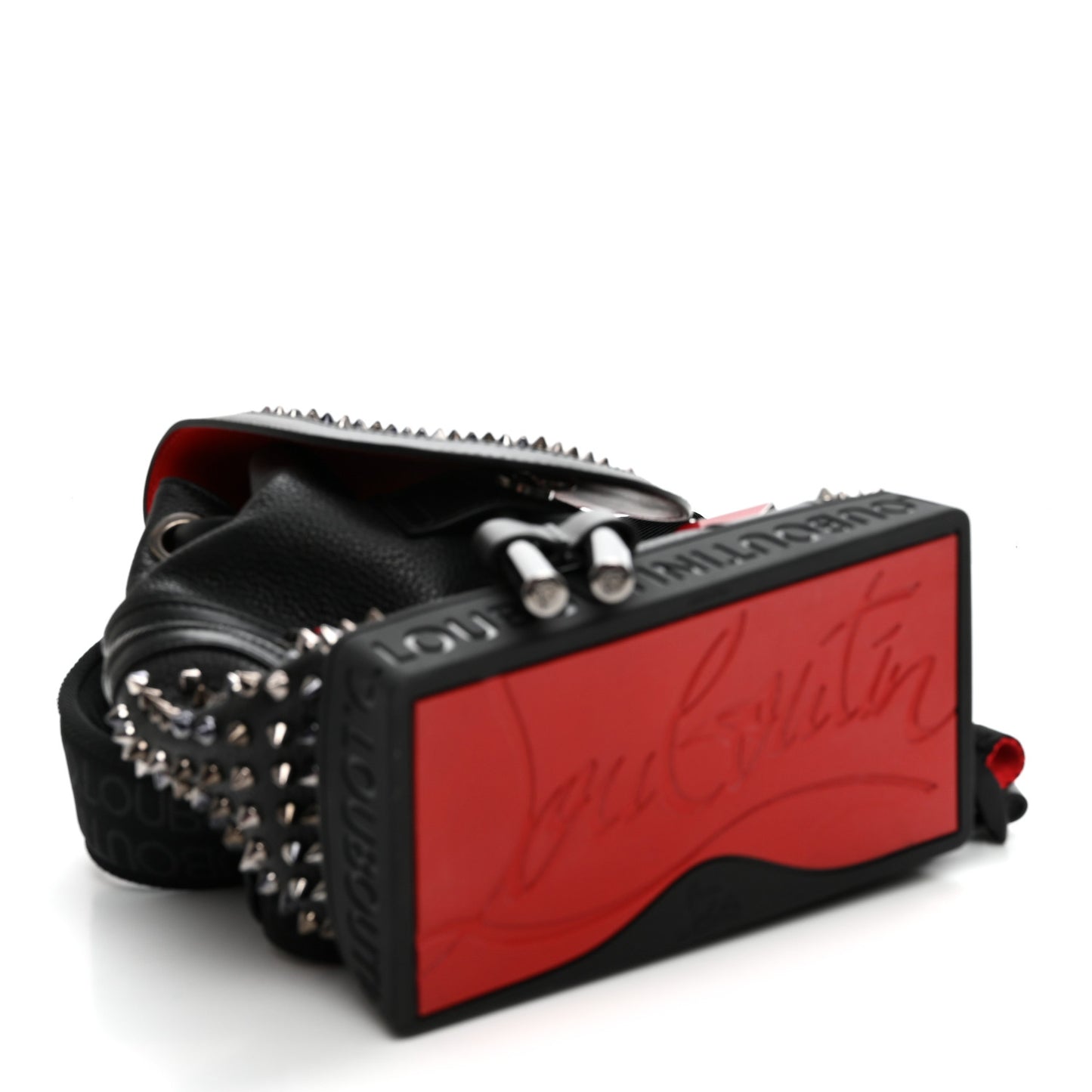 Calfskin Spiked Small Explorafunk Backpack Black