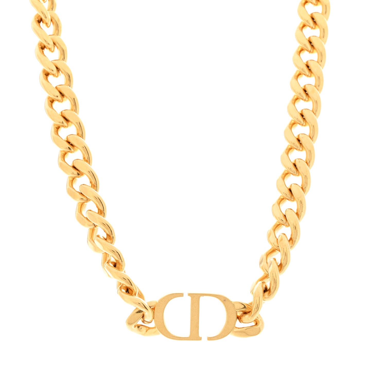 Christian Dior Metal 30 Montaigne Necklace Gold 1 of 7