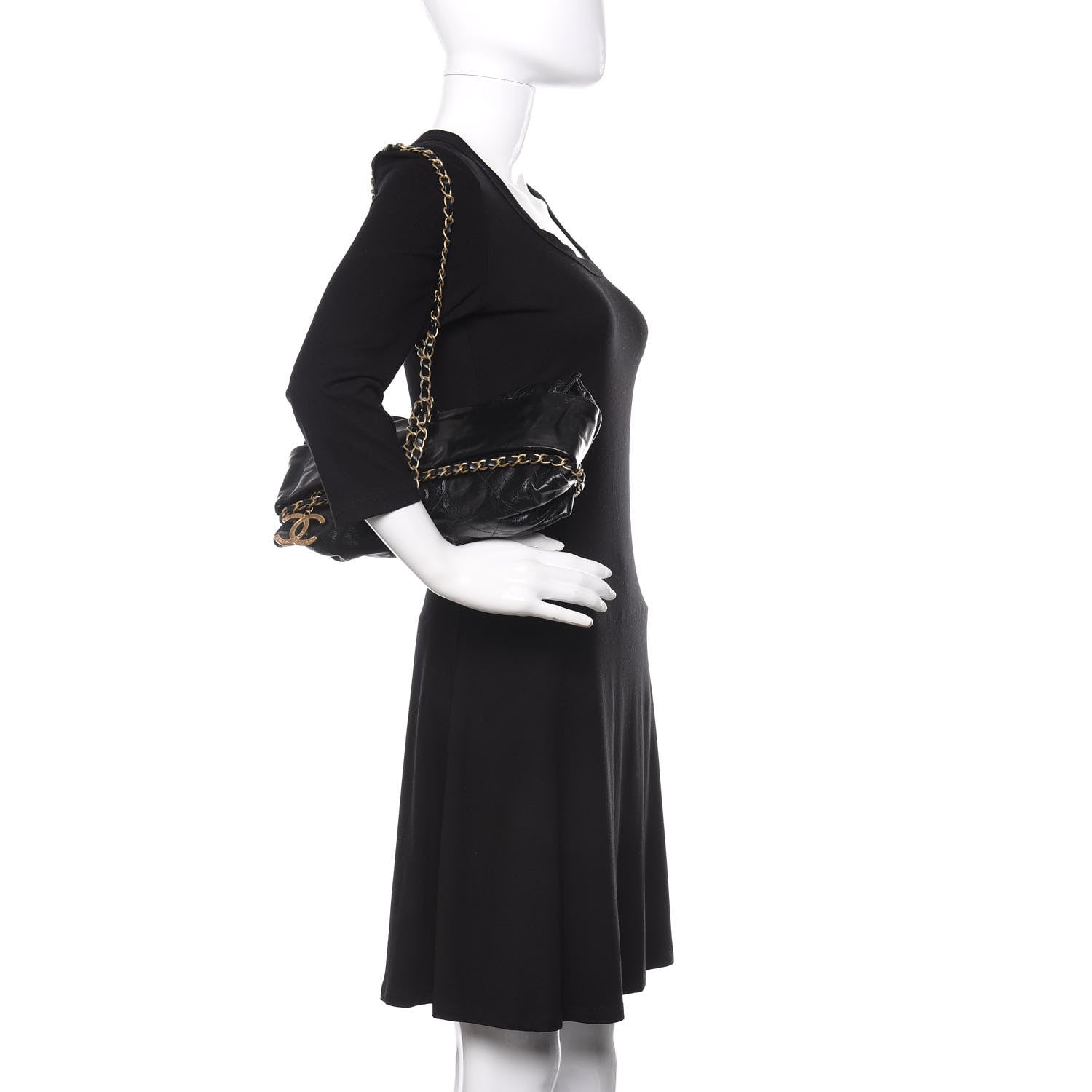 Chanel Calfskin Quilted Baluchon Black 2 of 9