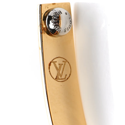 Louis Vuitton Metal Nanogram Hoop Earrings Gold 4 of 5