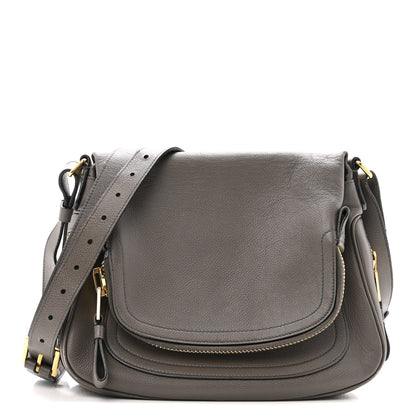 Tom Ford Calfskin Medium Shaded Jennifer Crossbody Bag Grey 1 of 14