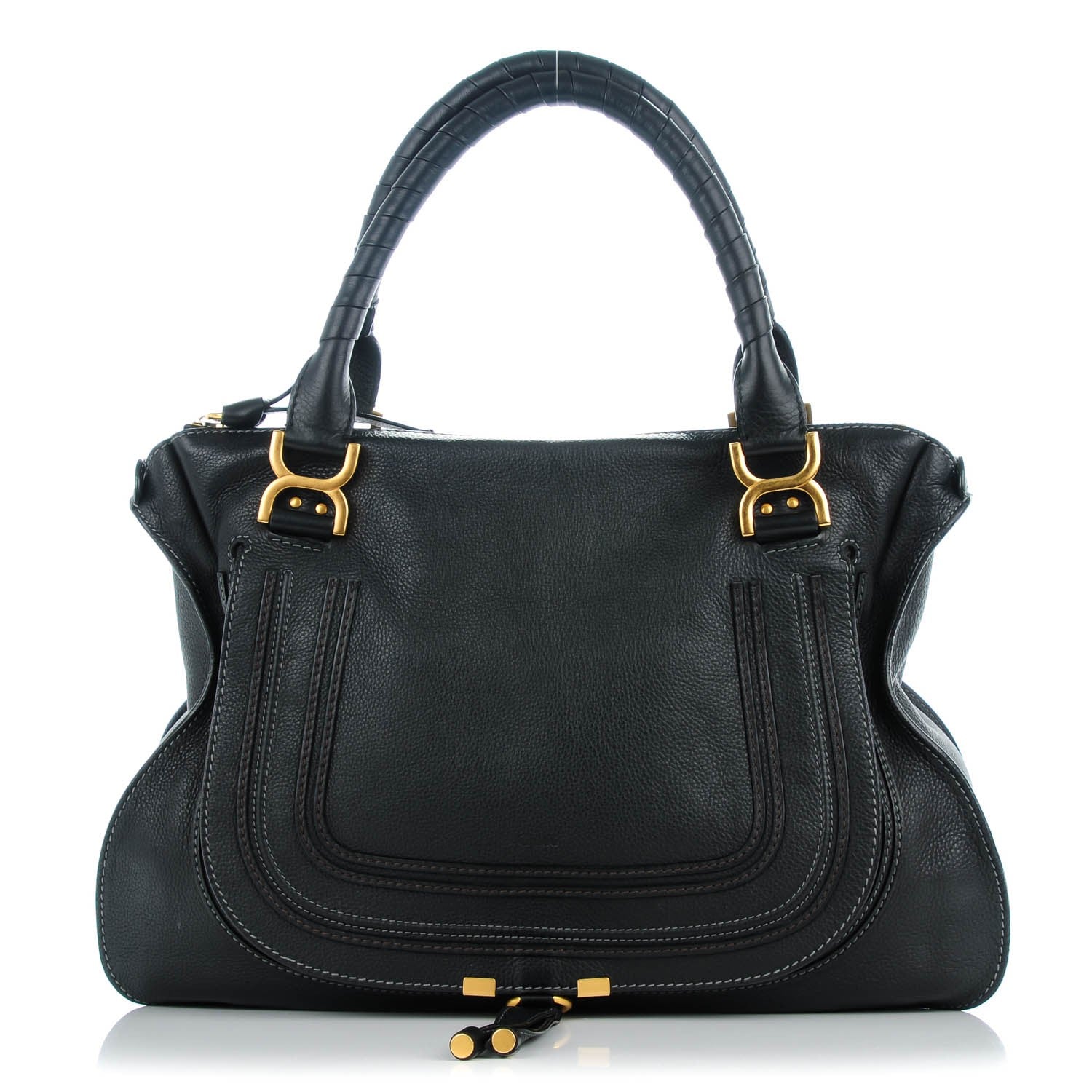Chloe Calfskin Large Marcie Satchel Black 1 of 7