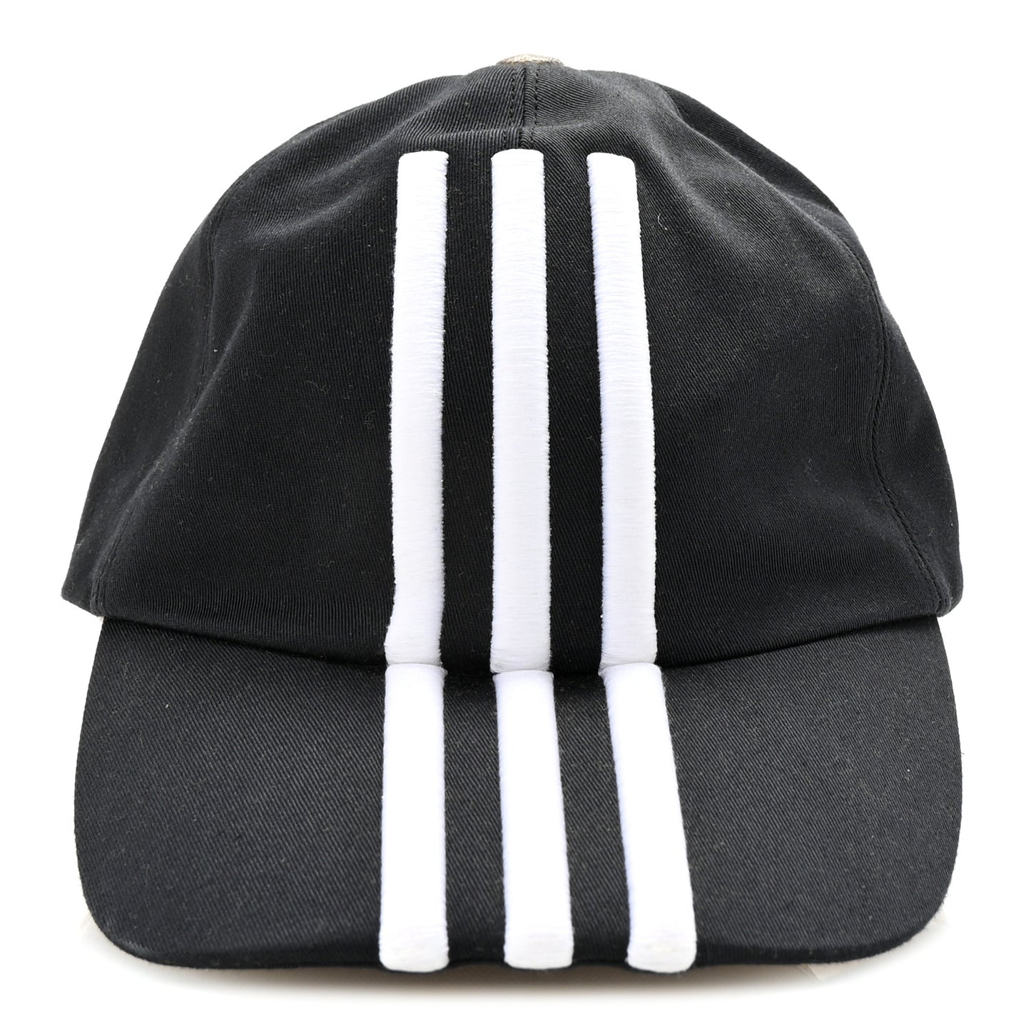 X ADIDAS GG Supreme Monogram Double Sided Baseball Hat M Beige Ebony Black