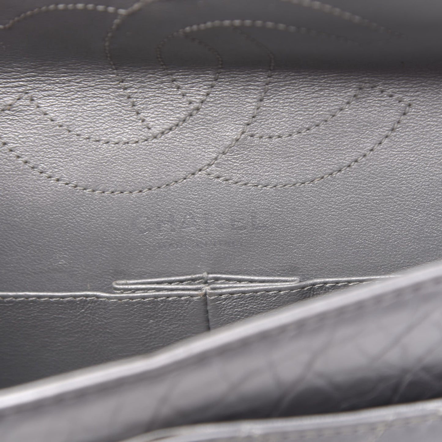 Metallic Aged Calfskin Quilted 2.55 Reissue 226 Flap Silver