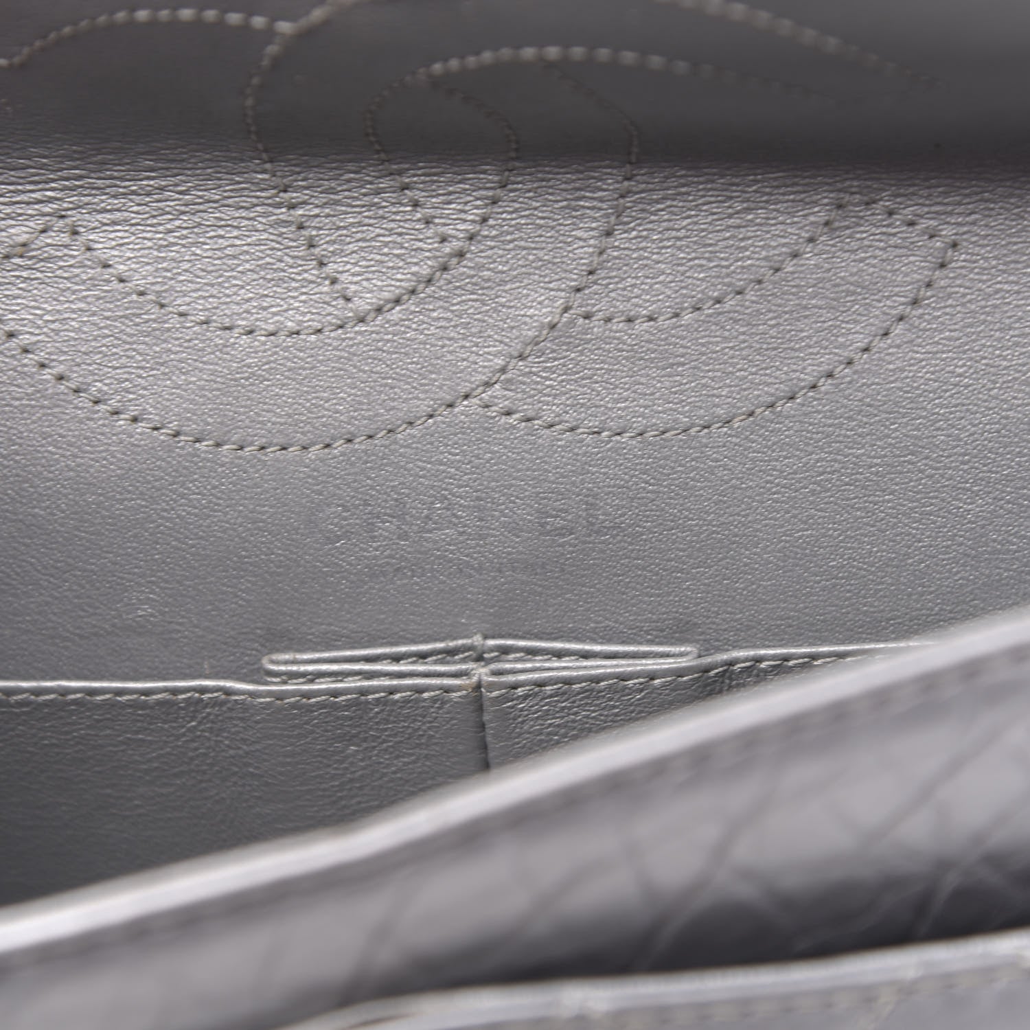 Chanel Metallic Aged Calfskin Quilted 2.55 Reissue 226 Flap Silver 6 of 13