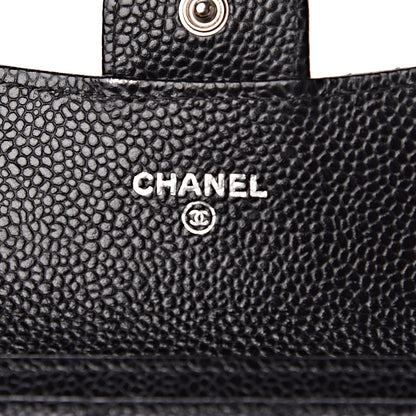 Chanel Caviar Quilted Flap Card Holder Wallet Black 6 of 11