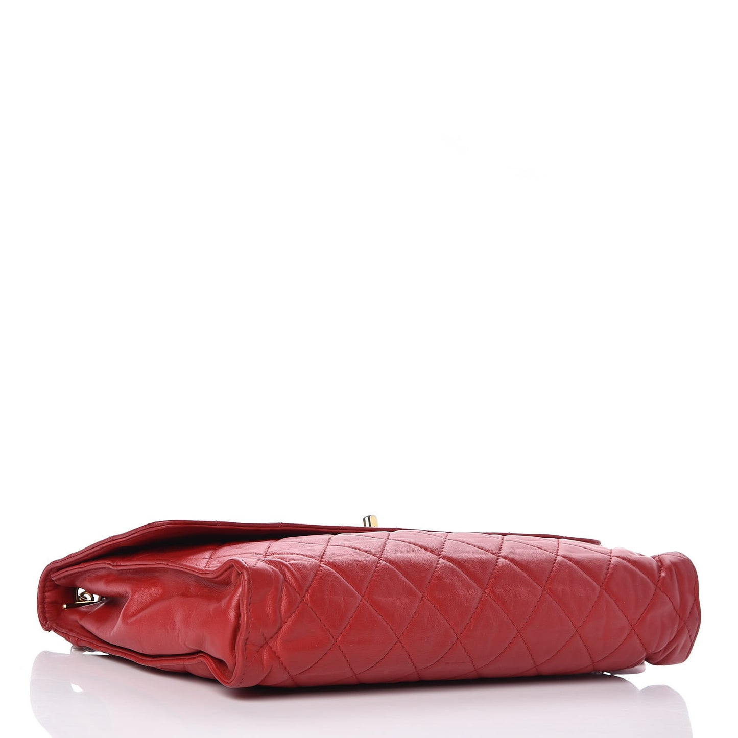 Lambskin Quilted Flap Red