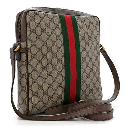 Gucci GG Supreme Monogram Web Medium Ophidia Messenger Bag Brown 3 of 9