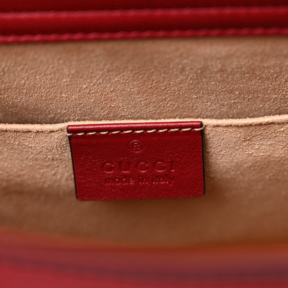 Gucci Textured Dollar Calfskin Web Small Diana Tote Bag Dark Red 6 of 11