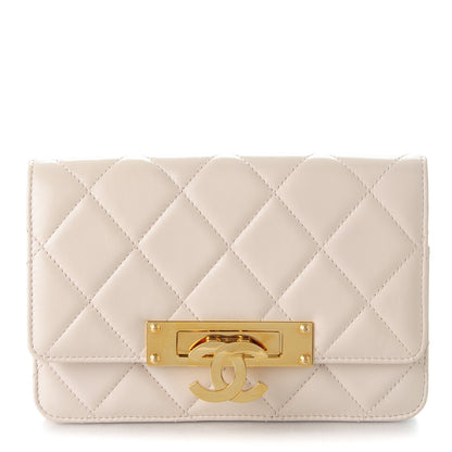 Chanel Lambskin Quilted Golden Class Wallet on Chain WOC Light Pink 1 of 8