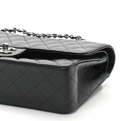 Chanel Caviar Quilted Medium Double Flap Black 10 of 11