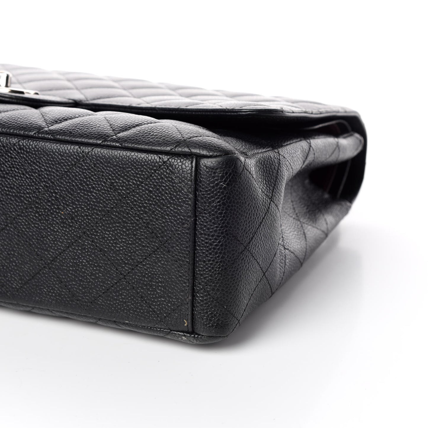 Caviar Quilted Maxi Double Flap Black