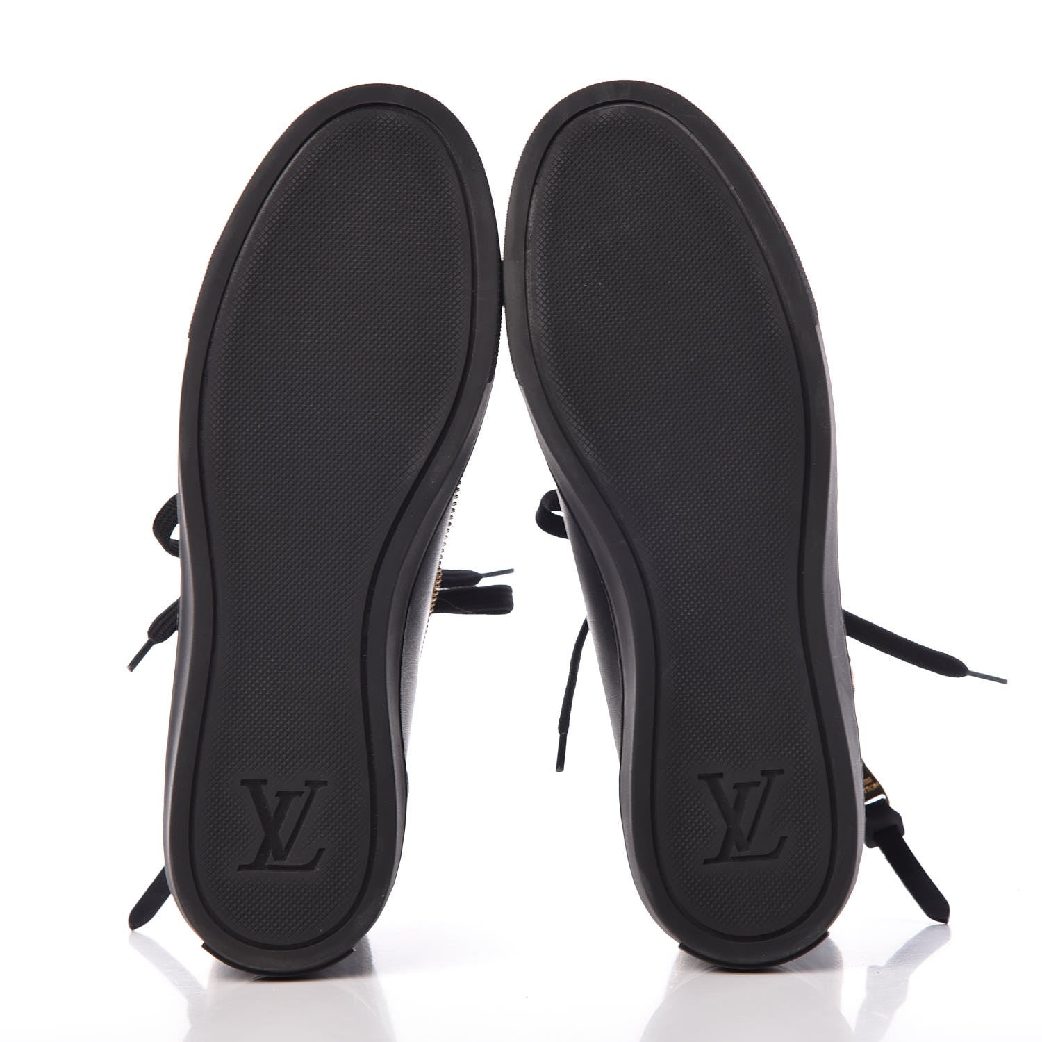 Louis Vuitton Calfskin Punchy Zipper High Top Sneakers 35.5 Black 5 of 8