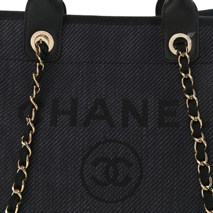 Chanel Canvas Medium Deauville Tote Black 8 of 11