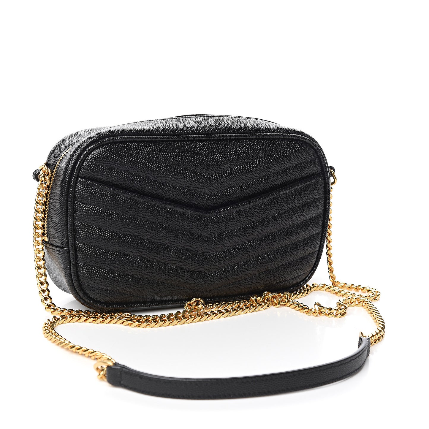 Grain De Poudre Matelasse Monogram Mini Lou Camera Bag Black
