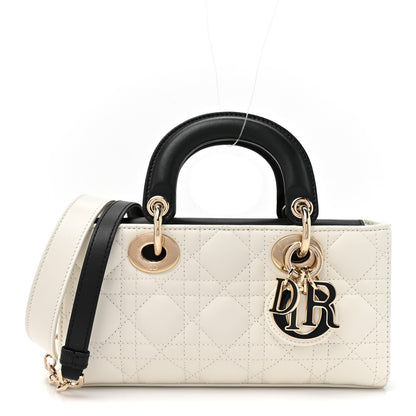 Christian Dior Lambskin Cannage Small Lady D-Joy Latte Black 1 of 9