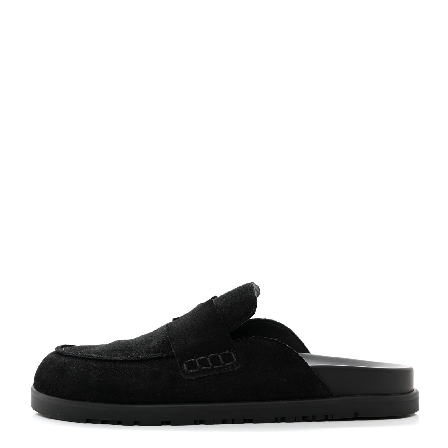 Suede Calfskin Go Mules 38 Black