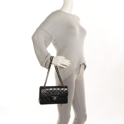 Chanel Lambskin Quilted Small Double Flap Black 2 of 9