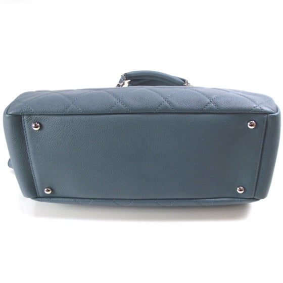Caviar Timeless Classic Shopping Tote Blue