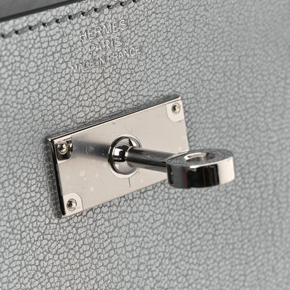 Hermes Metallic Chevre Chamkilight Kelly Wallet To Go Argent 12 of 13