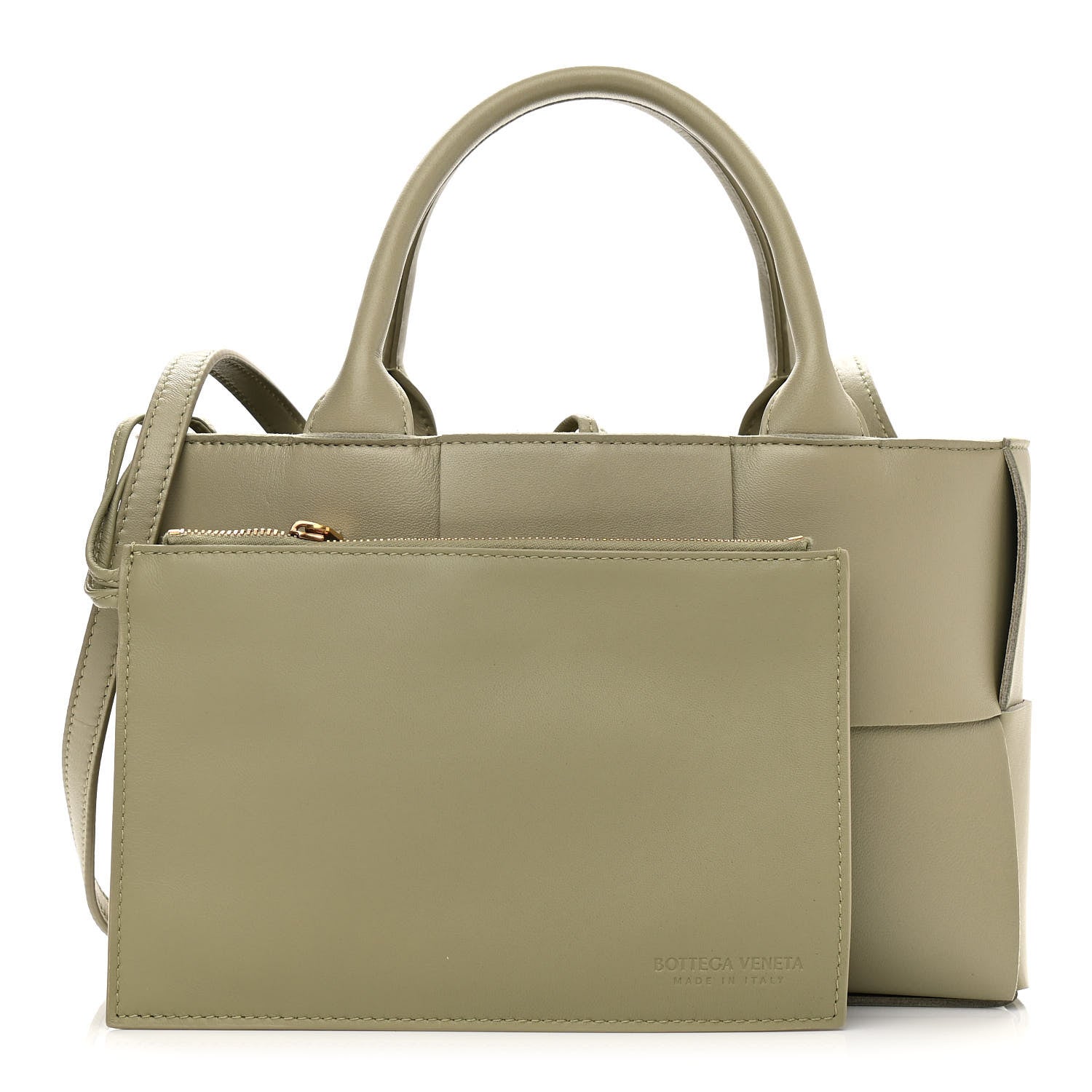 Bottega Veneta Nappa Maxi Intreccio Mini Arco Tote Taupe 1 of 10