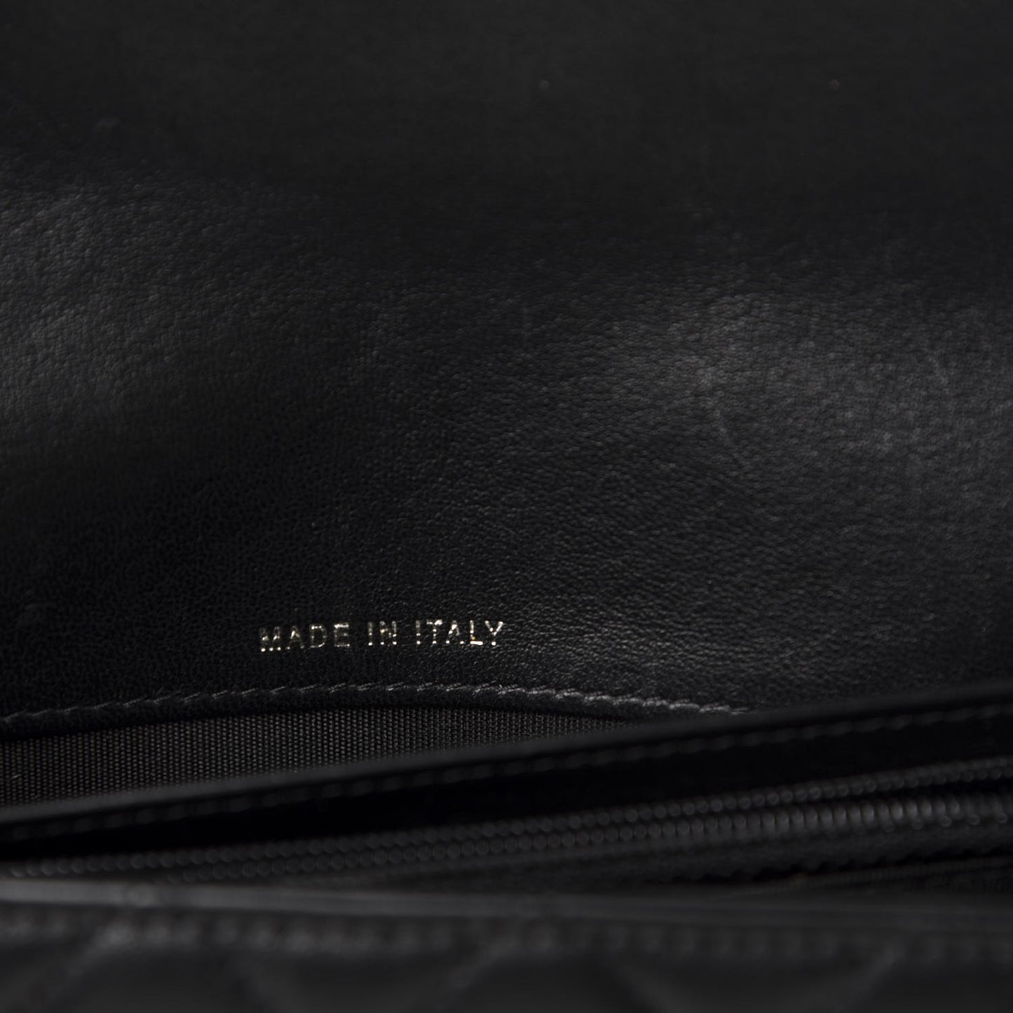 Lambskin Quilted Boy Wallet On Removable Chain WOC Black
