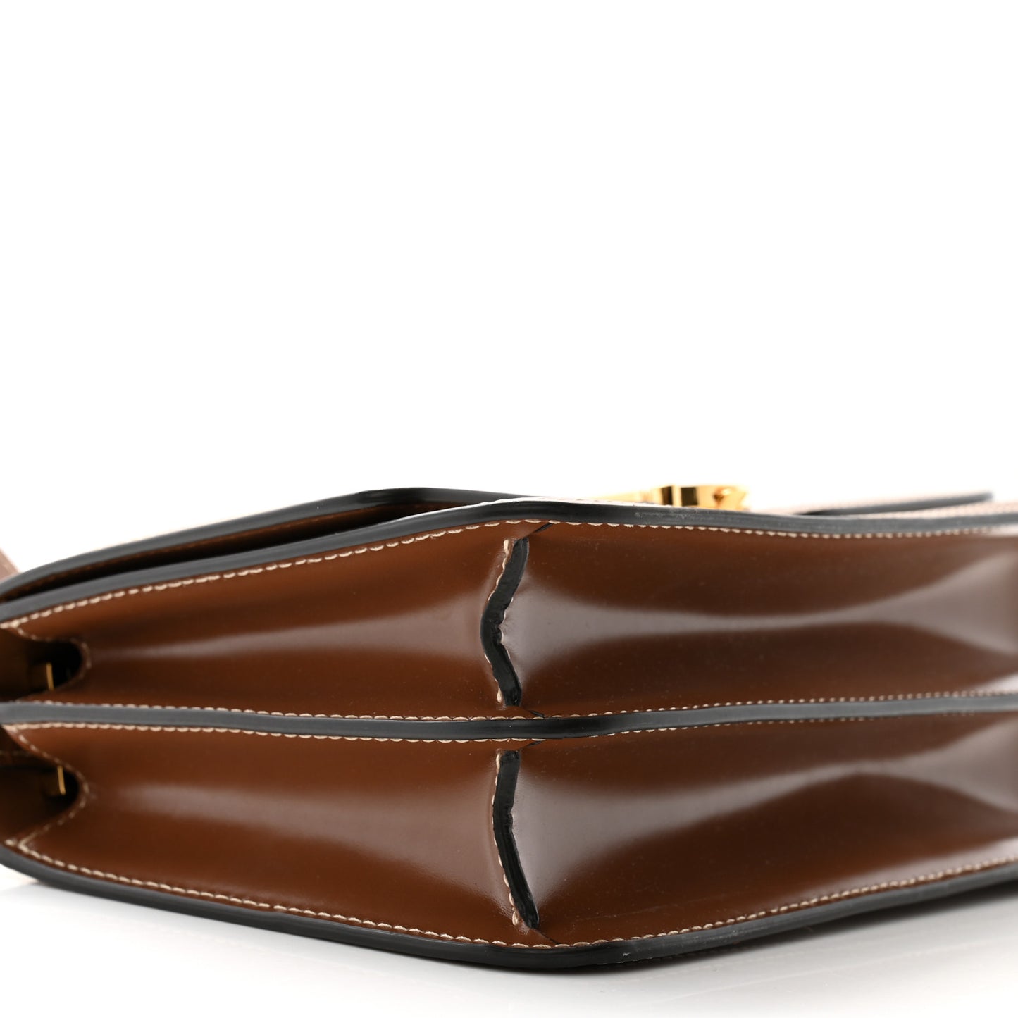 Canvas Calfskin Small TB Bag Natural