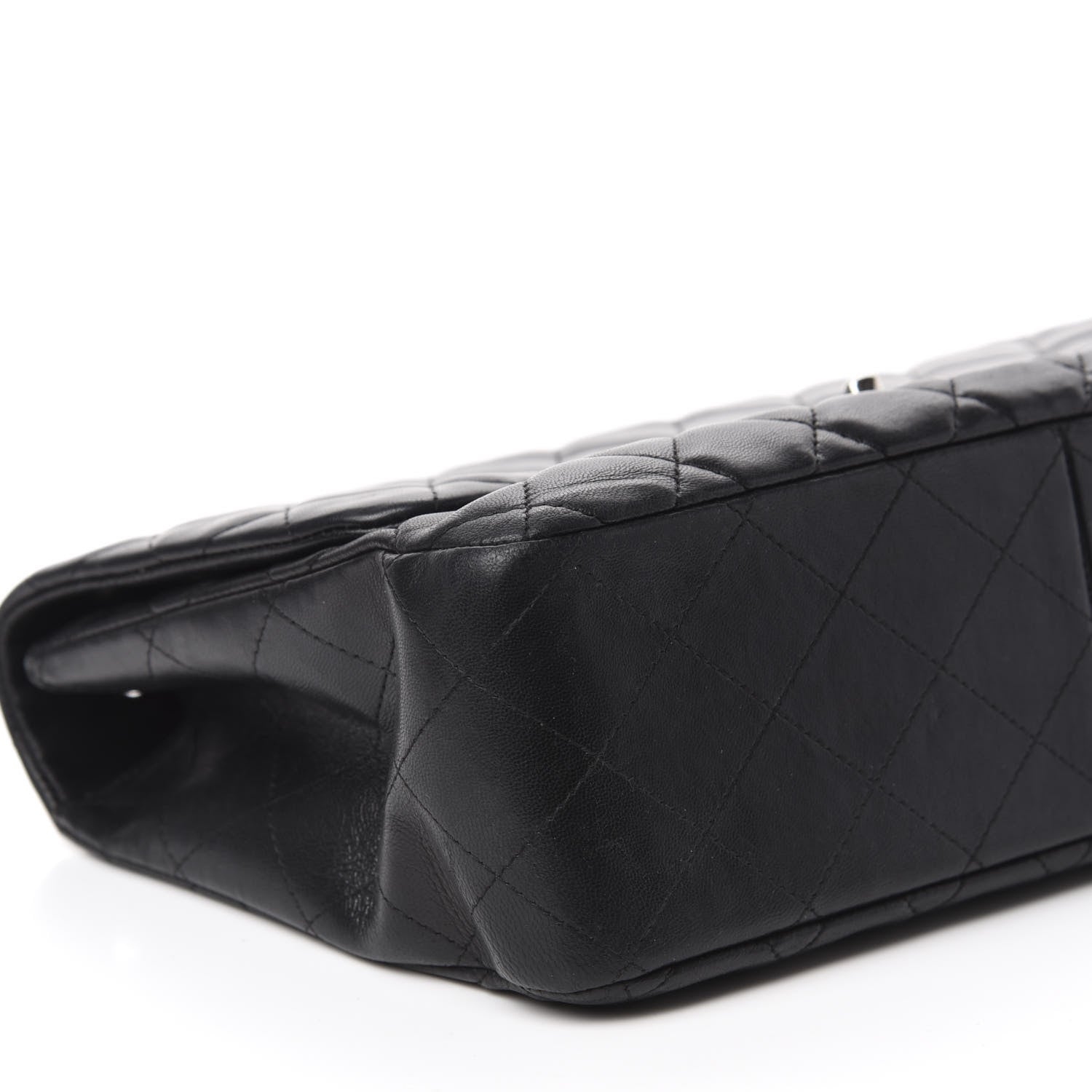 Chanel Lambskin Quilted Jumbo Single Flap Black 6 of 12