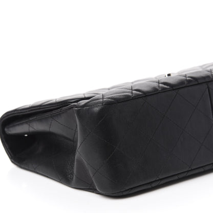 Chanel Lambskin Quilted Jumbo Single Flap Black 6 of 12