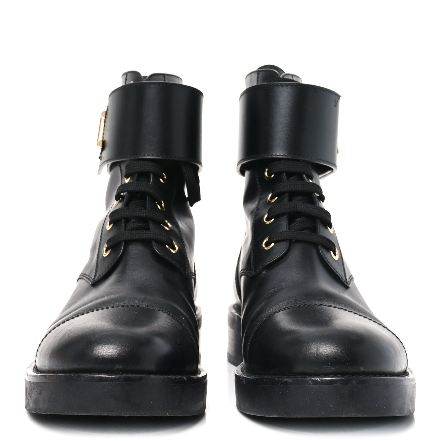 Calfskin Wonderland Flat Ranger Boots 37 Black
