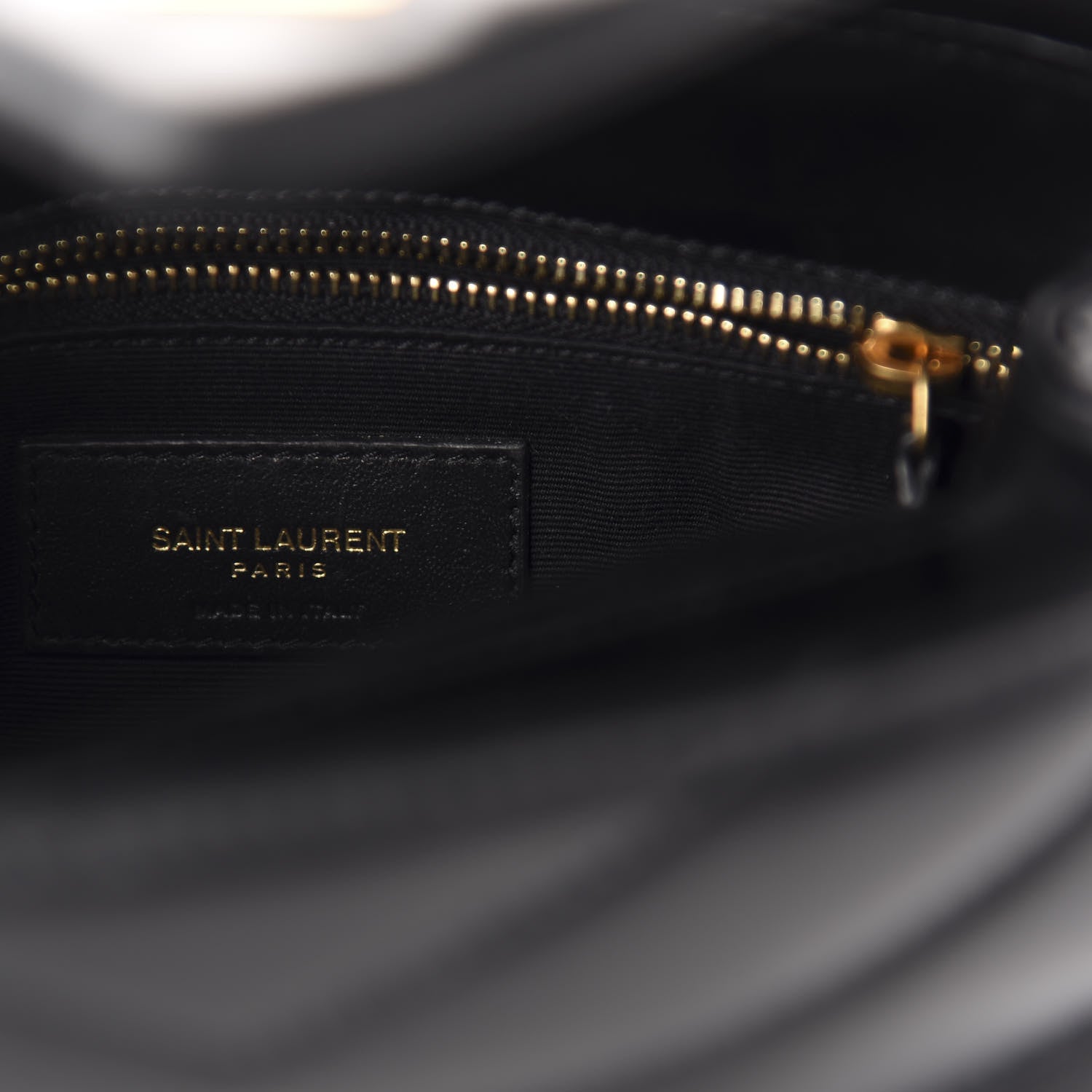 Saint Laurent Calfskin Y Quilted Monogram Toy Loulou Crossbody Bag Black 8 of 12