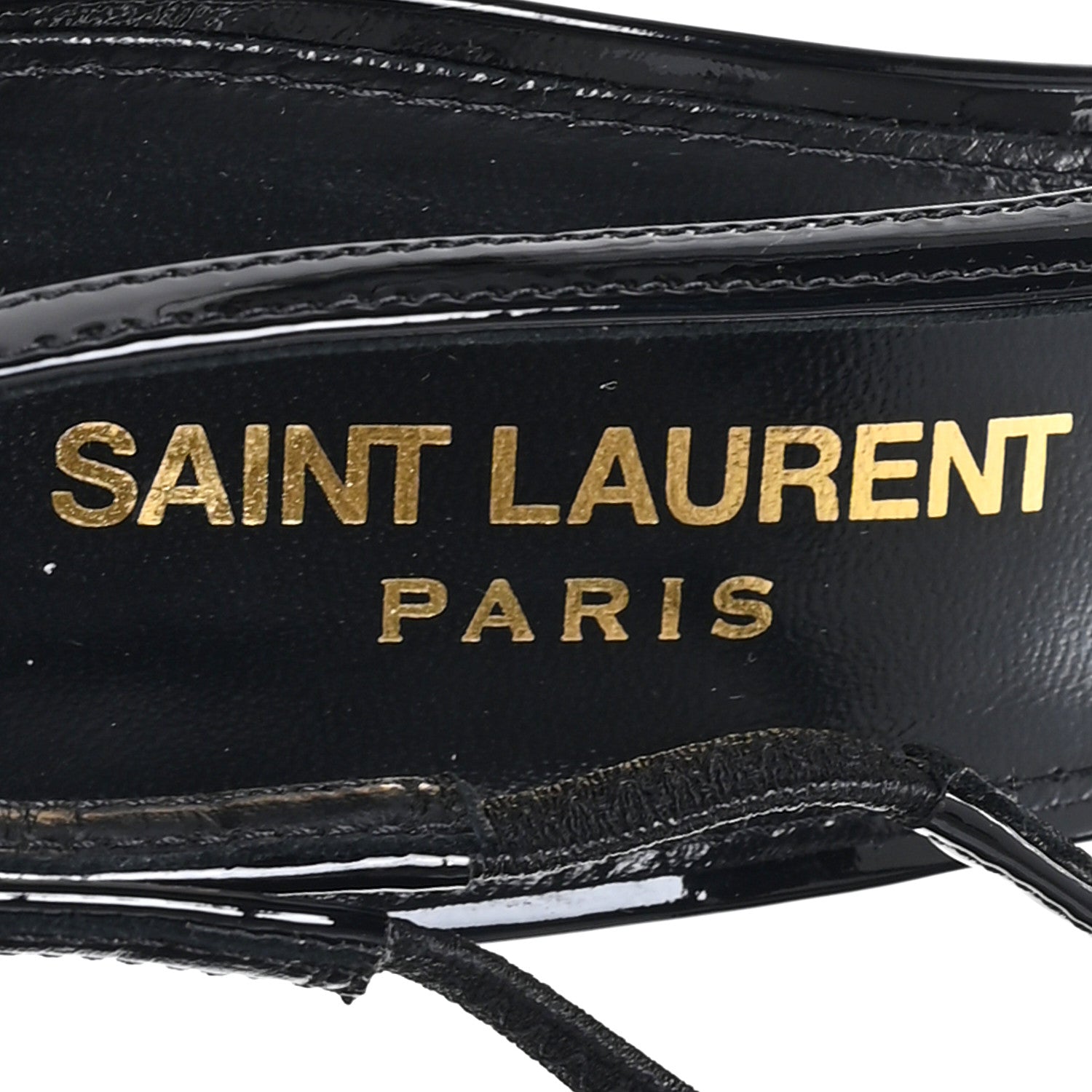 Saint Laurent Vernice Grupy Kendall 90mm Slingback Pumps 37 Black 8 of 10