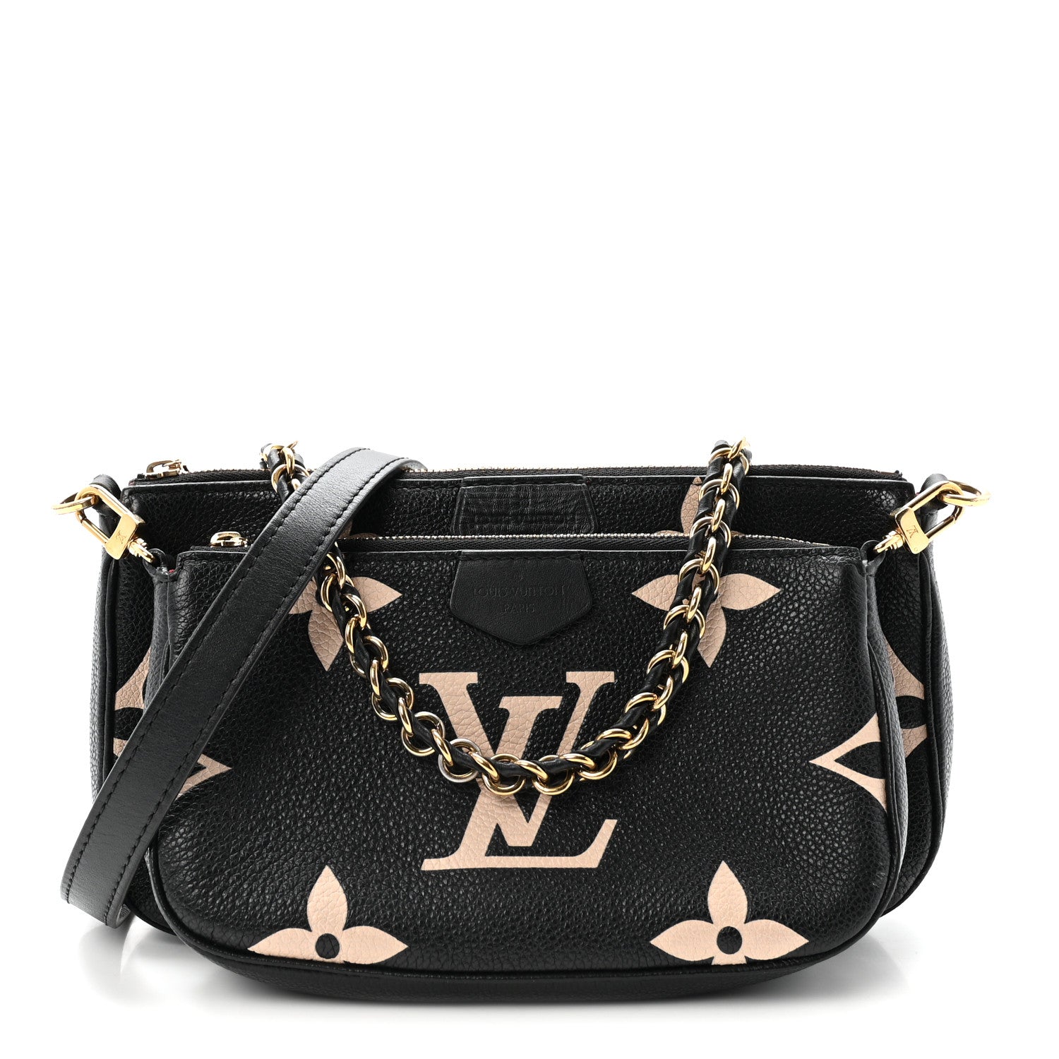 Louis Vuitton Empreinte Monogram Giant Multi Pochette Accessories Black Beige 1 of 9