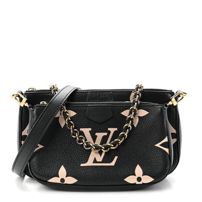 Louis Vuitton Empreinte Monogram Giant Multi Pochette Accessories Black Beige 1 of 9